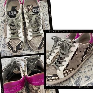 Golden Goose SuperStar Snake Skin Sneakers